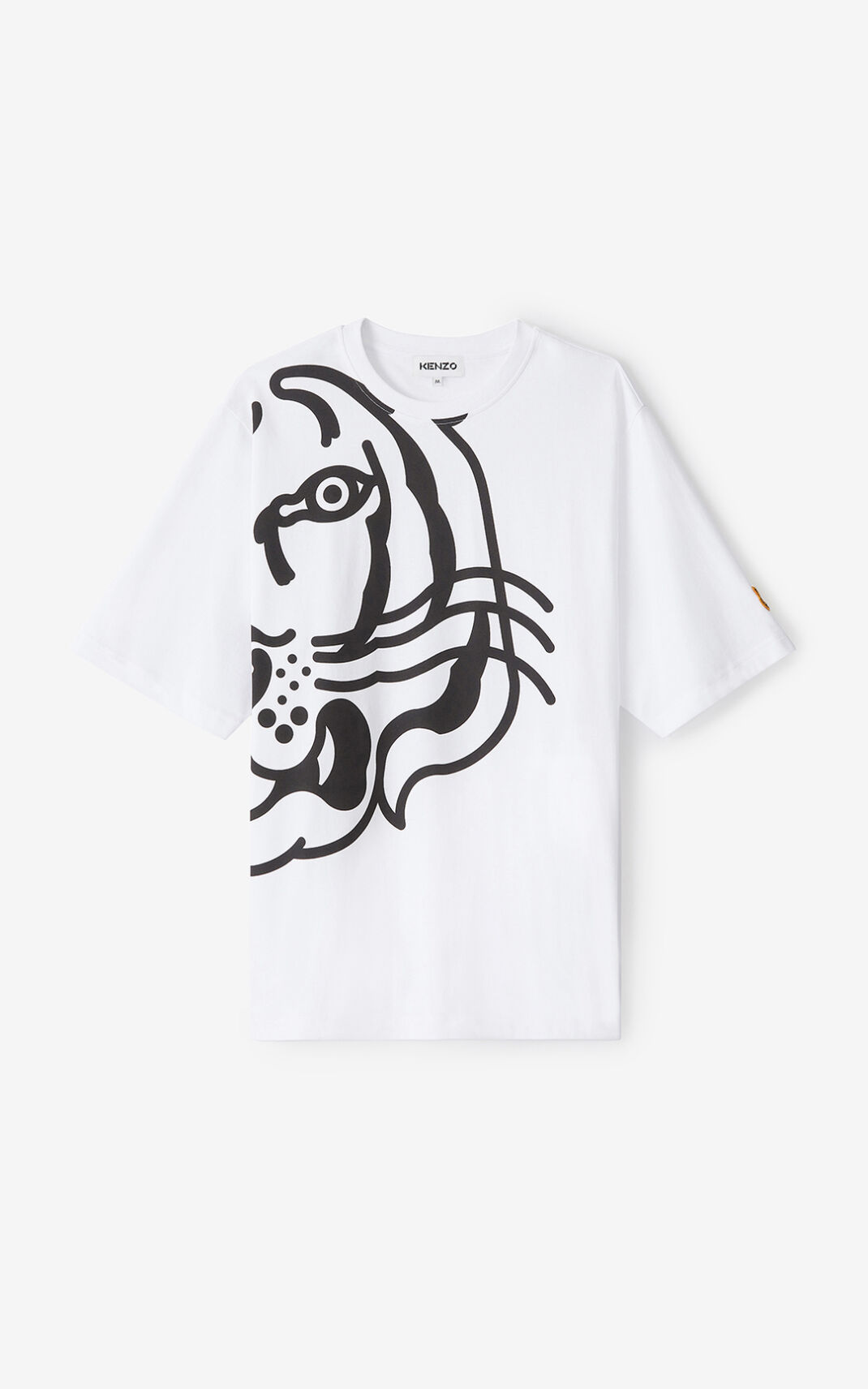 Kenzo K Tiger oversized Camisetas Hombre Blancas | 6970453-VX